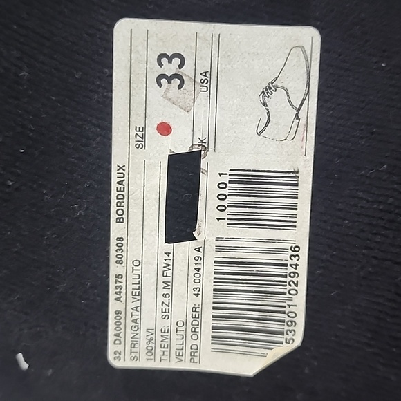 Velvet lace ups Burgundy color Dolce & Gabbana shoes boys size 33 NWB - Picture 6 of 6